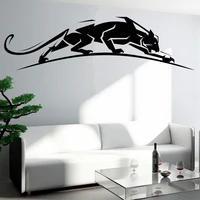geometric panther wall decal wild animal leopard decal predator panthera decal animals home decor living room decoration3804