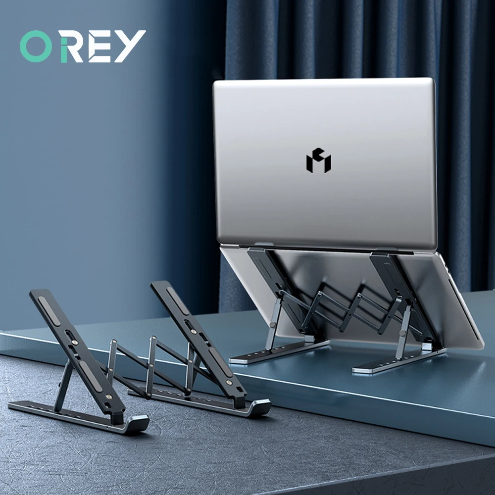 

Портативная подставка для ноутбука алюминиевая складная подставка для ноутбука Подставка для ноутбука Macbook Pro держатель Регулируемый крон...