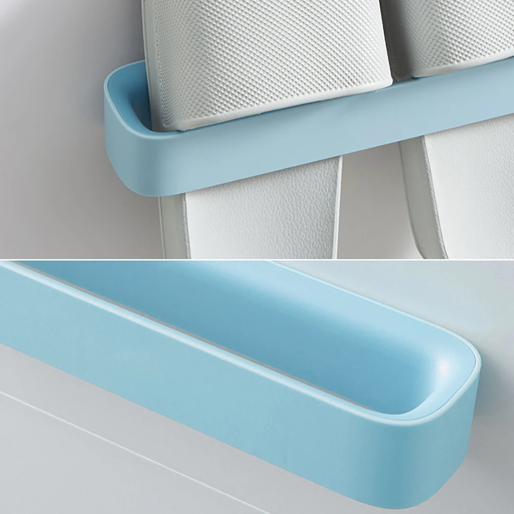 Bathroom Wall-Mounted Seamless Stickers Shoes Rack Organizer Quick Drying Slippers Shelf Storage Holder Wall Hanging Shoe Hanger | Дом и сад
