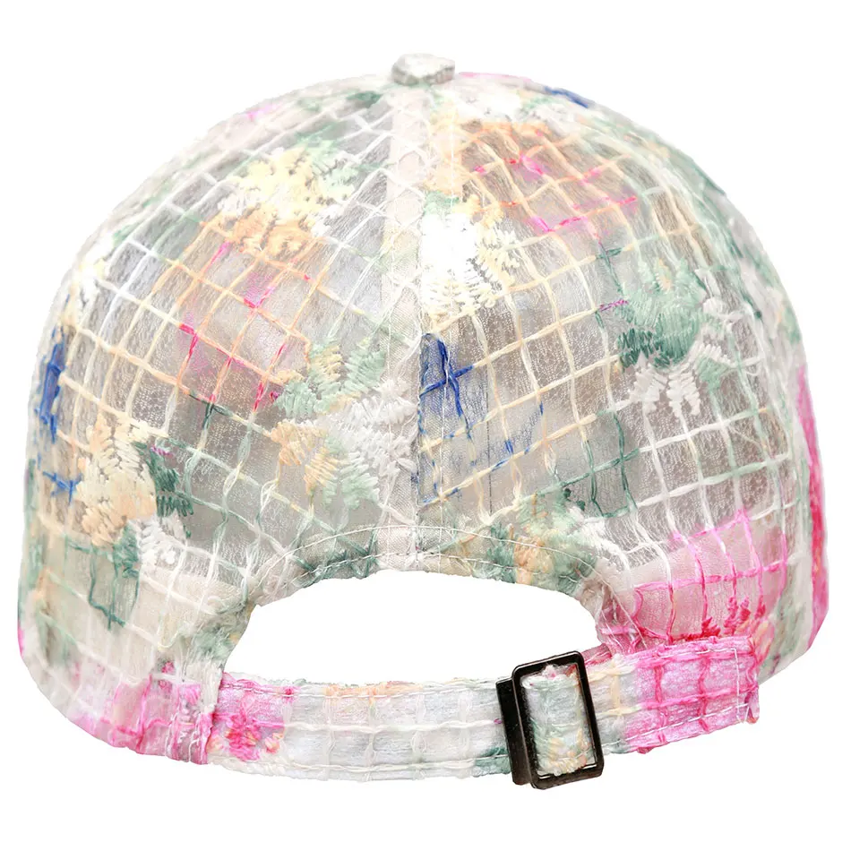 Fashion Casual Baseball Cap Women's Embroidered Mesh Caps Women's Personality Bright Color Outdoor Shade Breathable Baseball Cap