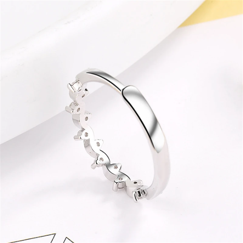 

2019 Luxury Brand Finger Ring Geometric Wave Women's Rng Cubic Zirconia Stones Wholesale Womens jewelry R285