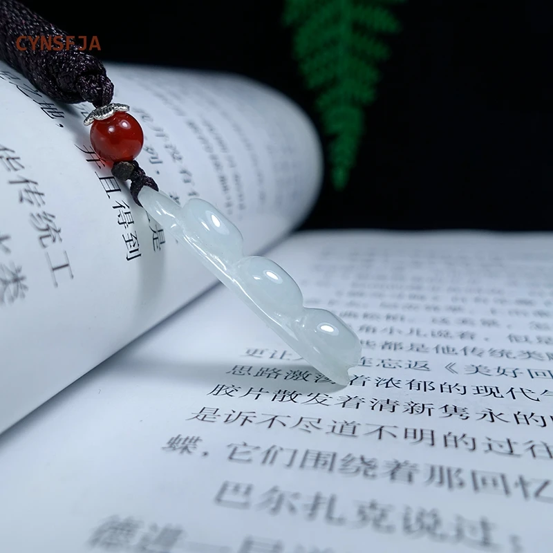 Настоящий Сертифицированный Изумрудный нефритовый амулет CYNSFJA подвеска из