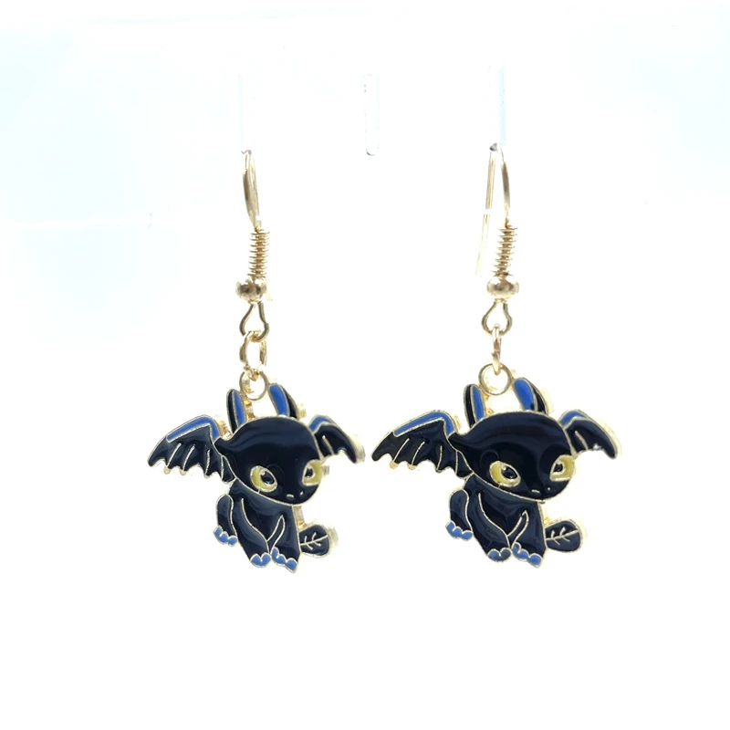 

New Dripping Alloy Cartoon Demon Cute Pendant Earrings Jewelry Pendant Lady Earring Cartoon Demon Pendant