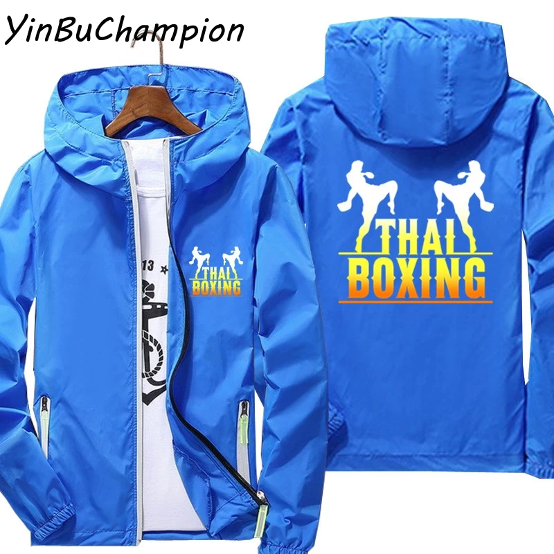 Мужские Муай Тай Boxinger с капюшоном тонкий Светоотражающие кожу солнцезащитный