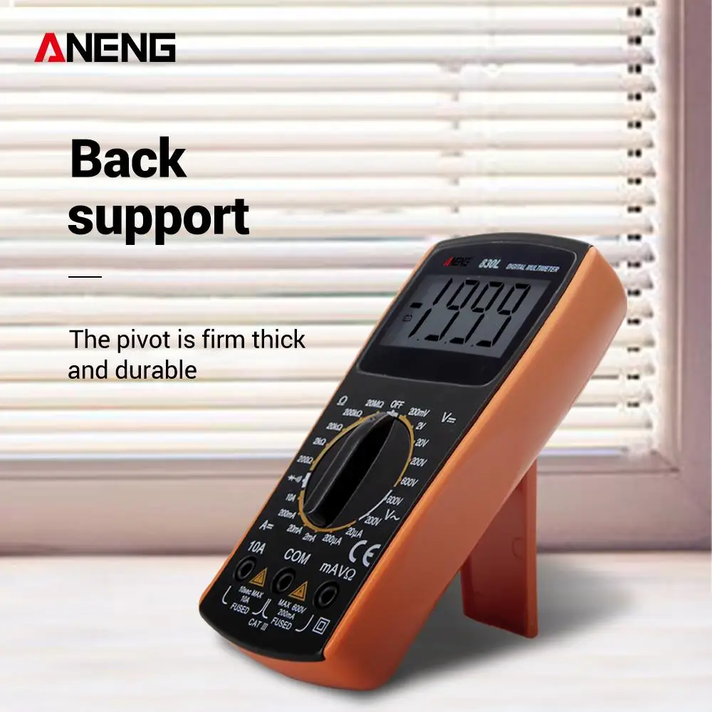 ANENG 830L тяжелых круглых цифровых мультиметров 2000 советников ручной диапазон напряжения сопротивление студентов использовать мини Multimetro цифр