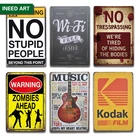 Винтажный предуПредупреждение ительный настенный знак INEED для бара, предупреждающий предупреждение о отсутствии предосторожности, металлический жестяной плакат, Ретро декоративный Остерегайтесь таблички, настенные наклейки