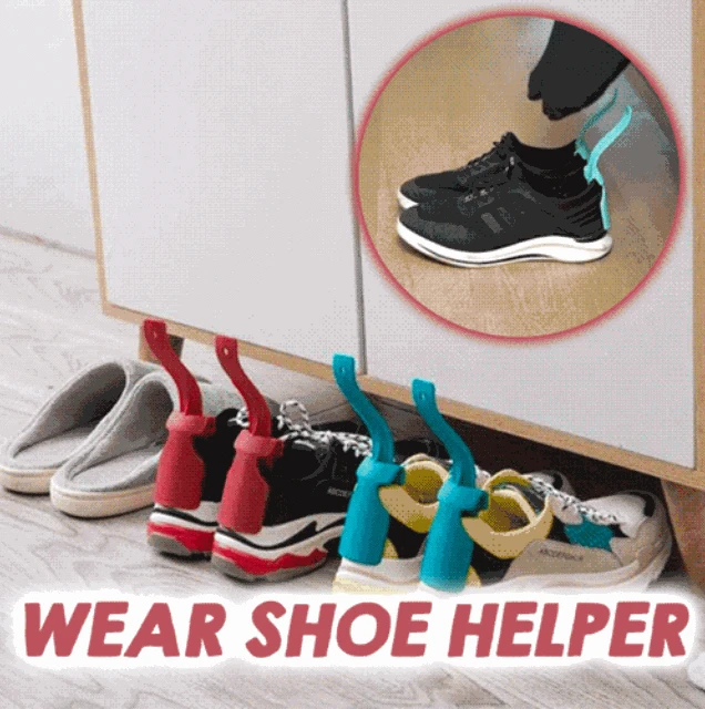 

1 Pair Wear Shoe Horn Helper Lazy Unisex Shoehorn Shoe Easy on And Off Shoe Sturdy Slip Aid Ergonomic Shape Shoe Horn Dropship