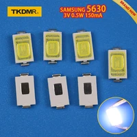tkdmr 50pcs led backlight 0 5w 3v 5630 cool white for samsung lcd backlight for tv tv application super bright diode smd