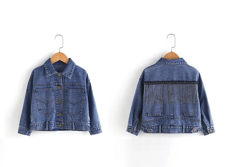 

Girl's Denim Coat New Fashion Autumn Denim Tops