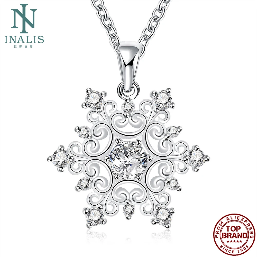 

INALIS Necklace For Women Geometric Zircon Pendant Necklaces Creative Jewelry To Send Girlfriends Romantic Valentine's Day Gift