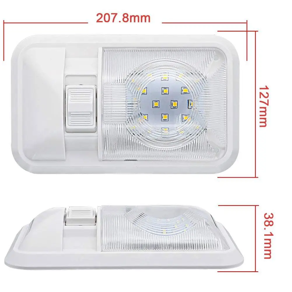 

5PCS LED car light with switch 12V three-way switch with lens truck interior roof light car products