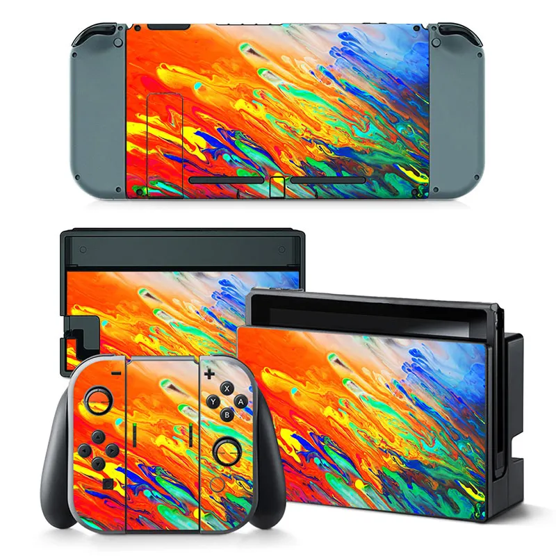 Красочный дизайн для консоли Nintendo Switch и наклейки контроллера NS Виниловая