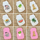 Летняя одежда для домашних животных, котов жилетка с мультяшным котом футболки с собаками костюм питомца тонкая одежда для маленьких собак чихуахуа Милая жилетка для щенка