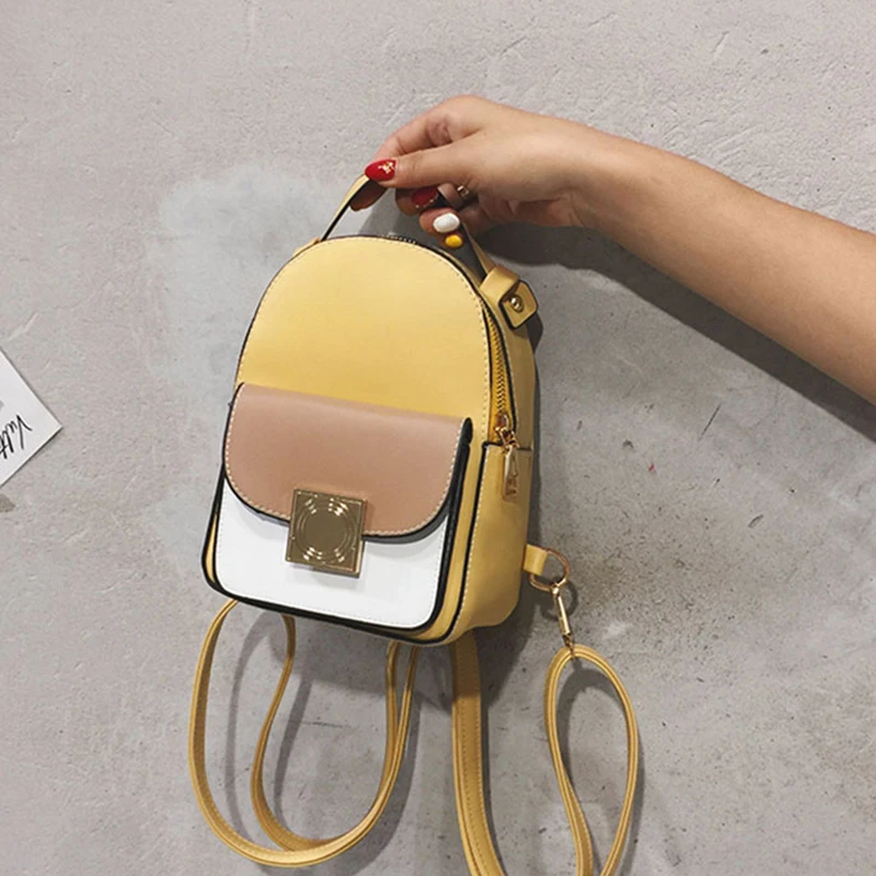 Новый женский рюкзак модный контрастный цвет сумка на плечо дорожная брендовая