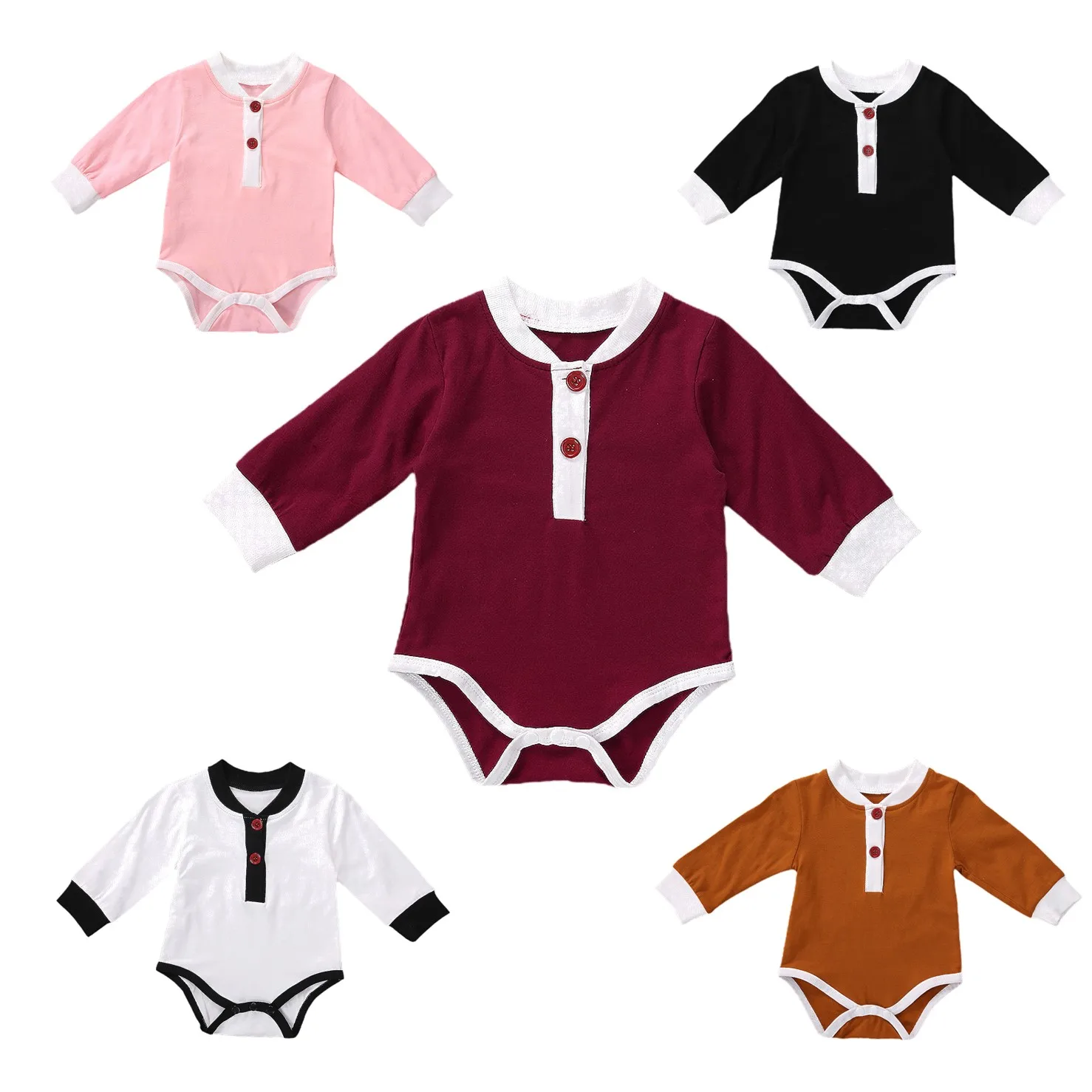 Emmaaby/осенний боди для маленьких мальчиков и девочек