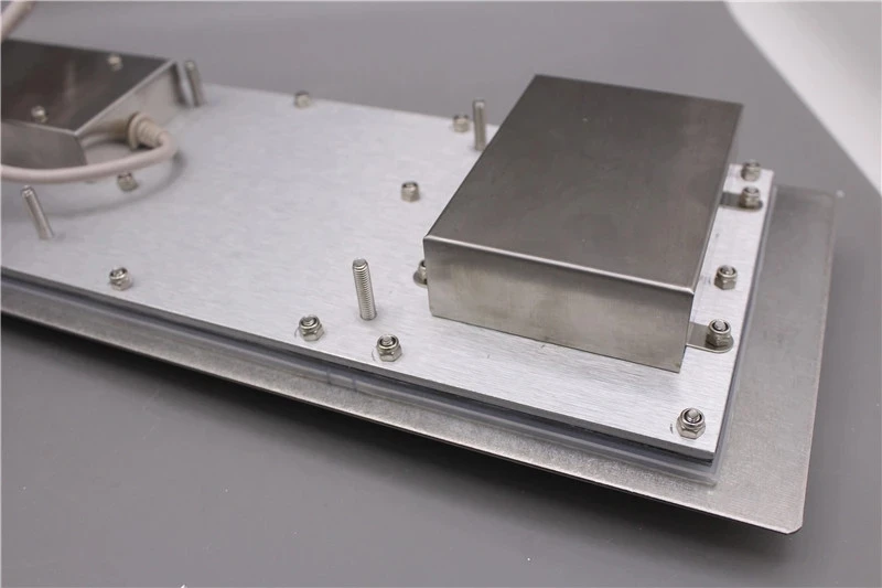 Водонепроницаемая промышленная металлическая прочная клавиатура с трекболом из