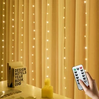 new led usb eight function remote control 3 3m curtain color festoon lamp string christmas decorations 2022 garland