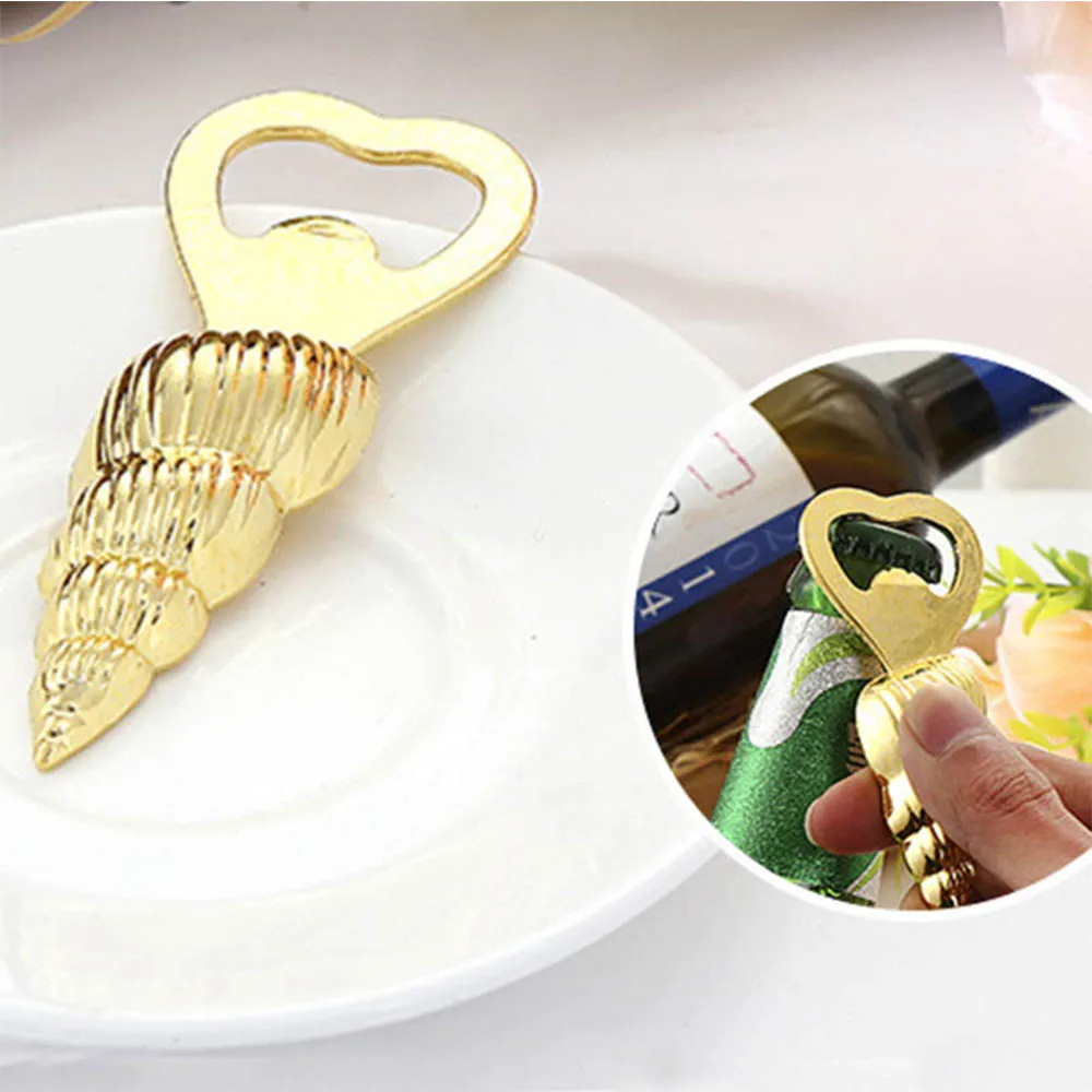 Пляжная тема золотой сплав Морская раковина открывалка для бутылок пива в