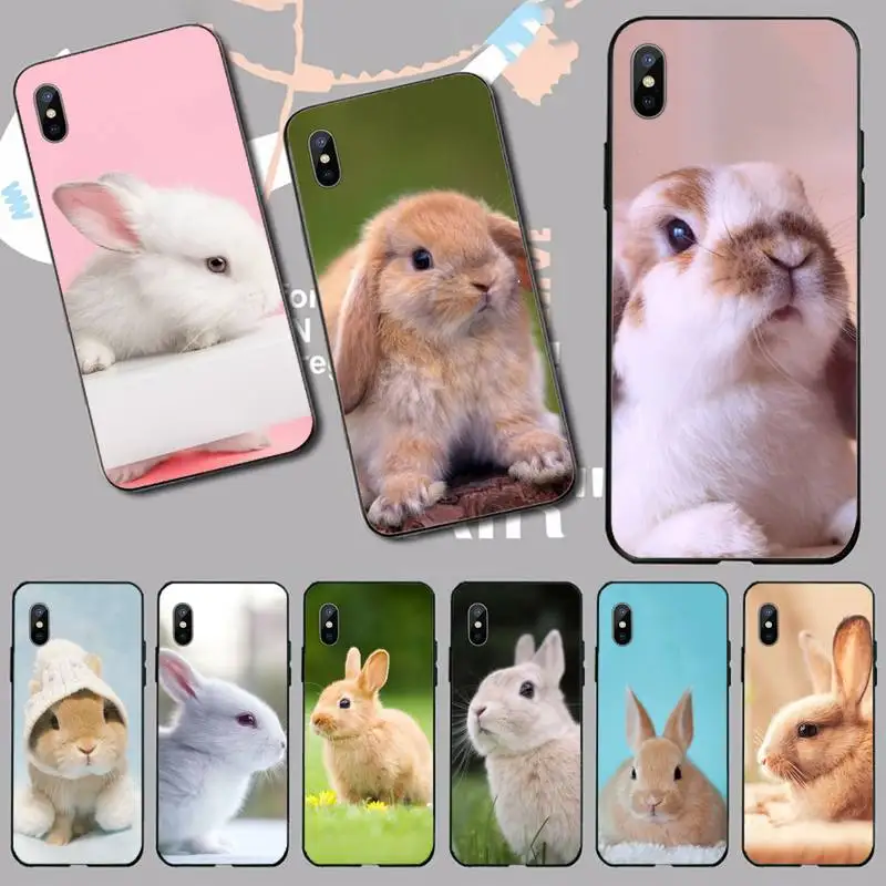 

Cute animal rabbit Phone Case For iphone 12 11 13 7 8 6 s plus x xs xr pro max mini