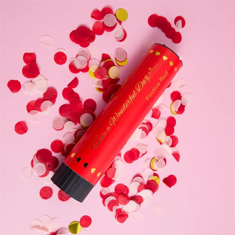 

Metallic Rose Gold Confetti Party Popper Cannons Handheld Fireworks Gender Reveal Birthday Party Celebration