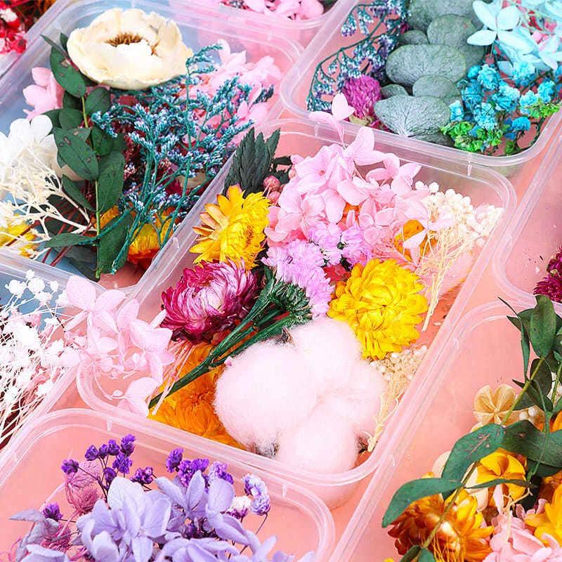

1 Box Natural Dried Flower Plants For Aromatherapy Candle Home Decor Epoxy Resin Pendant Necklace Jewelry Making DIY Accessories