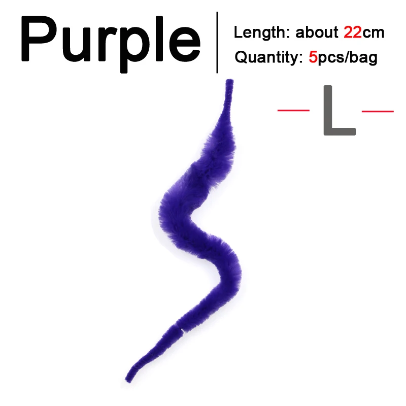 L 5PCS Purple ICERIO 5 шт./упак., Мангум, хвосты дракона, мускусные приманки из соленой воды - Цвет: L 5PCS Purple