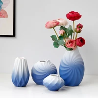 nordic ins minimalist bluewhite gradient ceramic vase modern dried flower arrangement porch ornaments home decoration vase