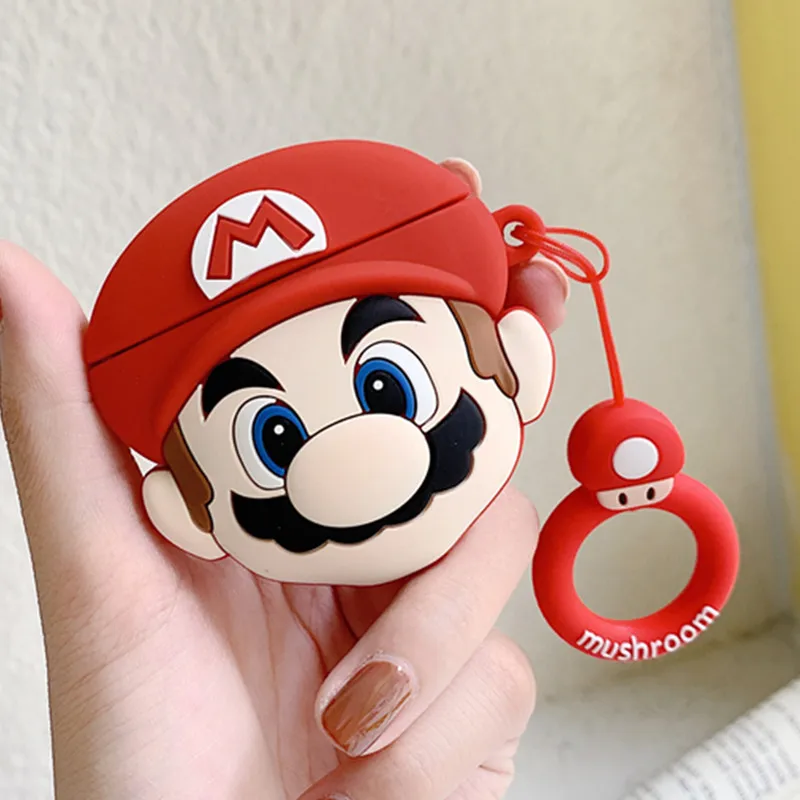 05 3D Силиконовый Мультфильм Coque Супер Марио гриб чехол для Air pods 1 2 наушники чехол для Apple Airpods Силиконовые чехлы Funda - Цвет: 05