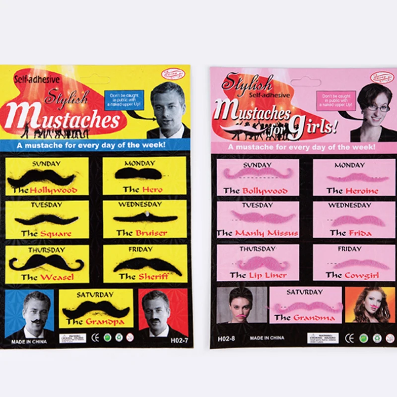 Забавные поддельные усы 12 шт. в партии вечерние украшения для Хэллоуина черные