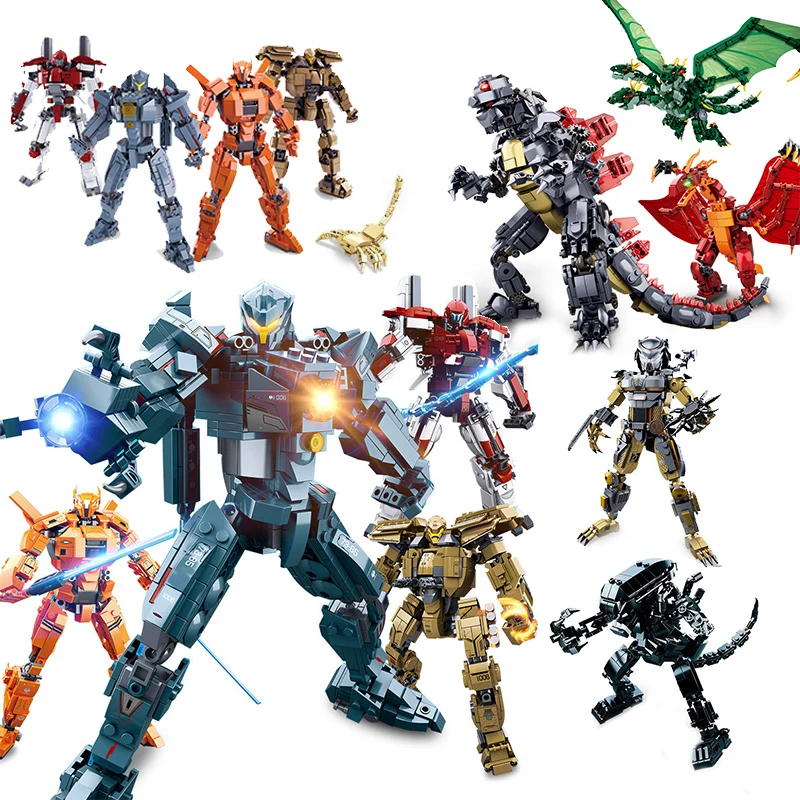 Серии фильмов меха деформации робот строительные блоки DIY Детские кубики