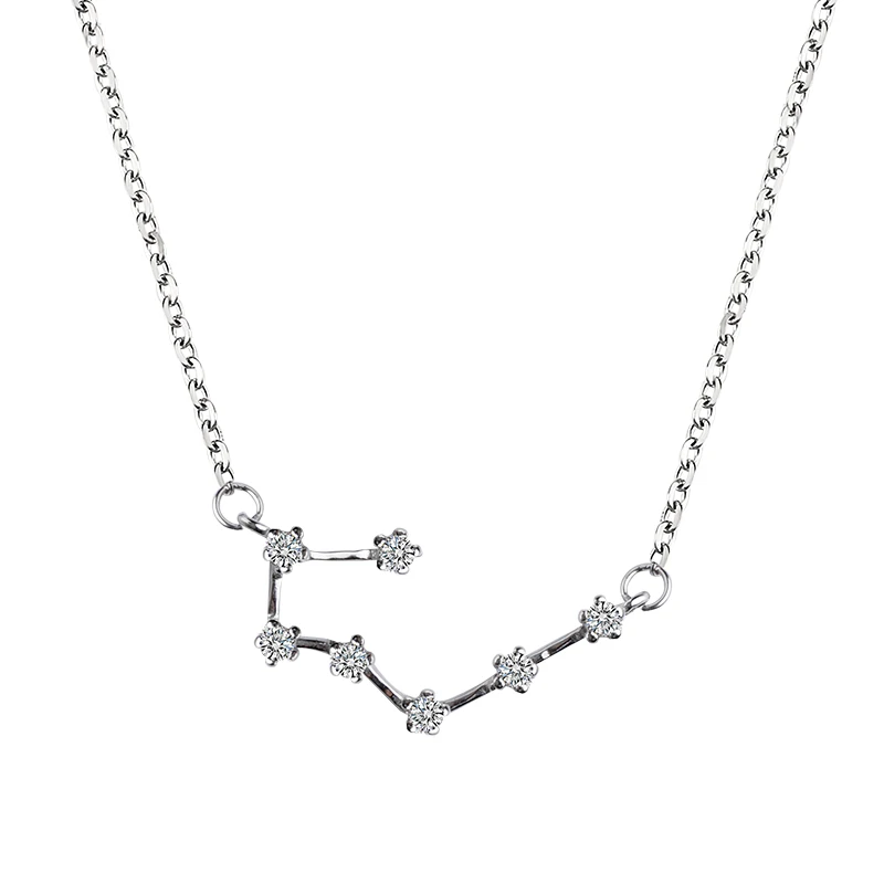 

Twelve Constellations Necklace Women's Sterling Silver Special-Interest Design Clavicle Necklace Popular Net Red Clavicle Chain