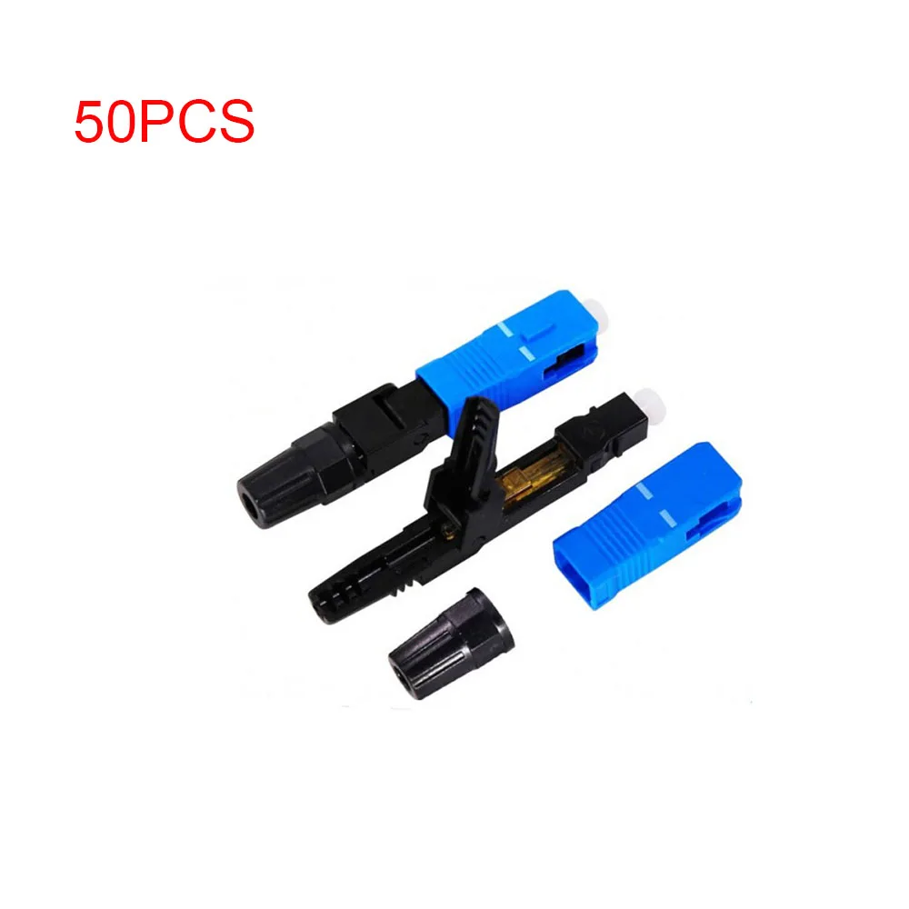 

50PCS FTTH SC/UPC Single Fiber Single Mode Embedded Fiber Optic Fast Connector Field Mount Quick Connector