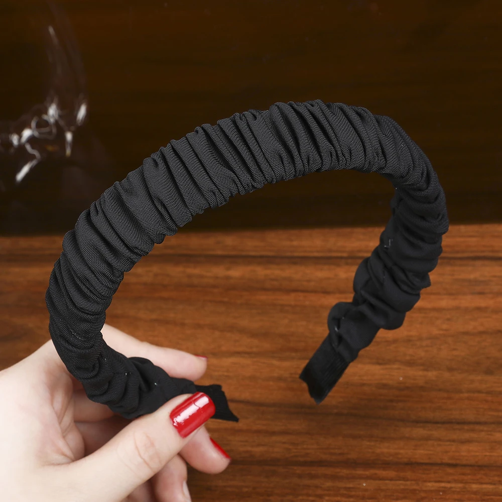 Leveo Twist Hairband для женщин Глянцевая s-образная головная повязка для волос ободок для девочек Новые плетеные головные повязки обруч для волос аксессуары - Цвет: Black 1