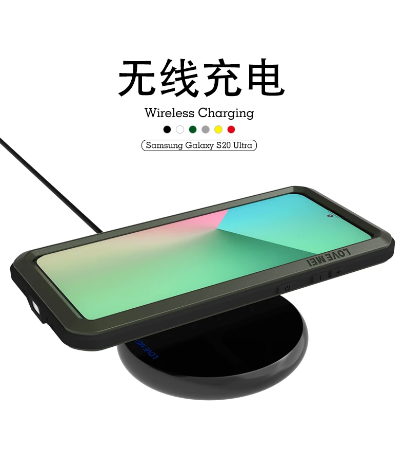 

Waterproof Metal Swimming Diving Phone Case For Samsung S20 Ultra Luxury Heavy Duty Armor Shock Dirt Dust Proof Aluminum Case