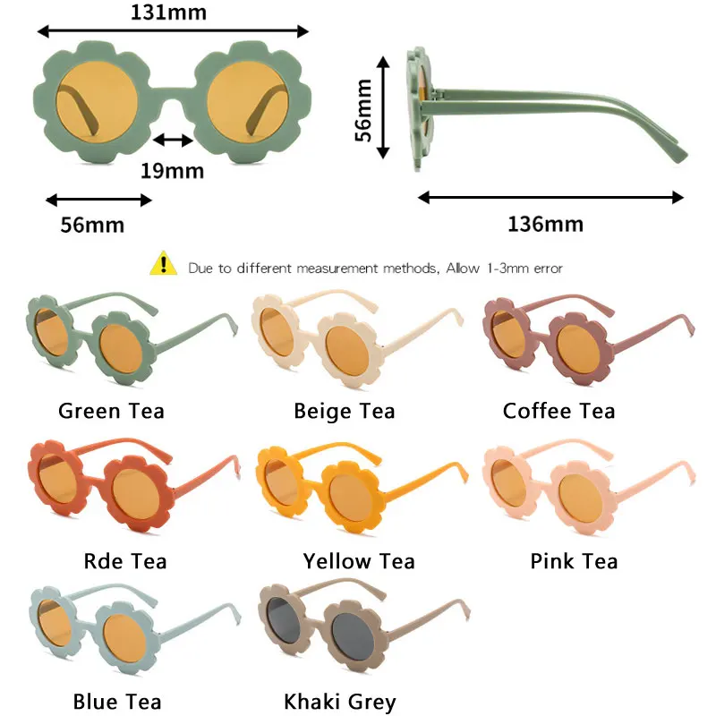 

2021 Vintage Kids Round Sunglasses Children Fashion Cute Sun Flower Glasses Girls Boys Baby Sport Shades Eyewear UV400 Gafas