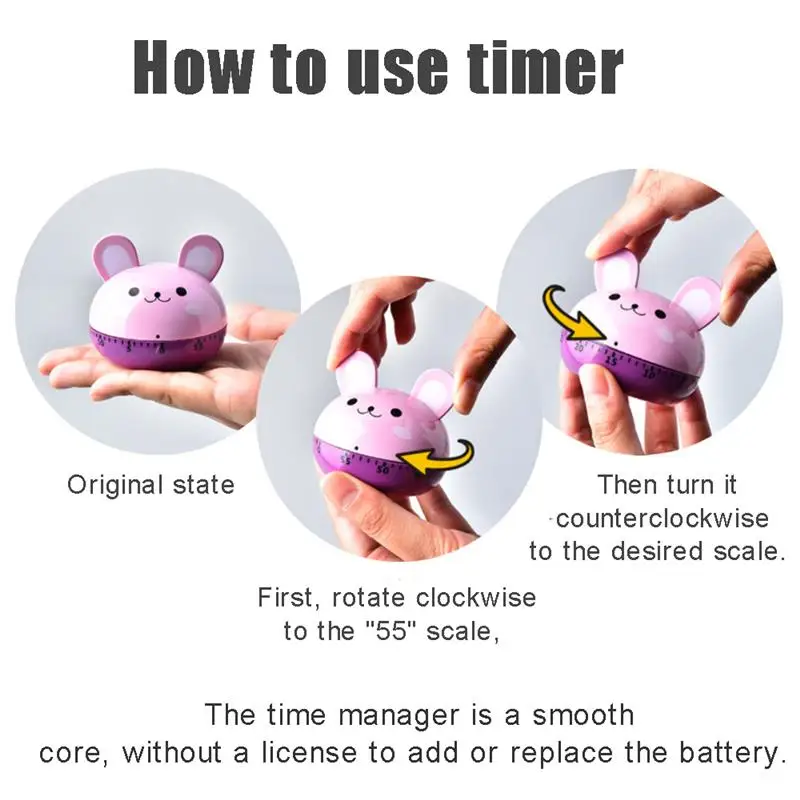 

60 Minutes Kitchen Timer Fruit Shaped Plastic Mechanical Kitchen Timer Timer Reminder Kitchen Countdown Clock 2021 The New