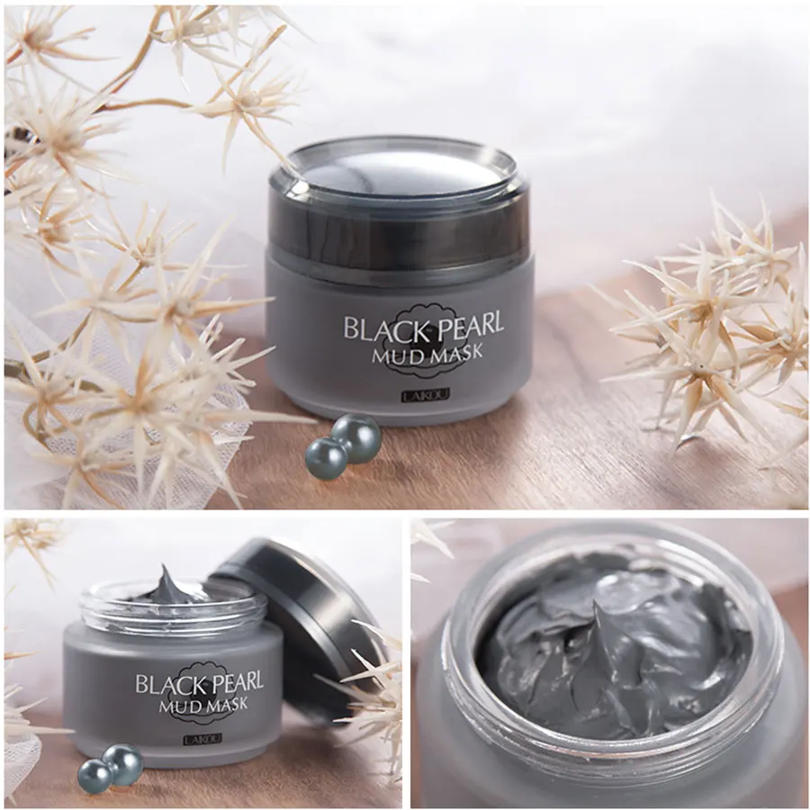 LAIKOU Black Pearl Mud Mask Facial Oil Control Moisturizing Whitening Blackhead Removal Korean Skin Care | Красота и здоровье
