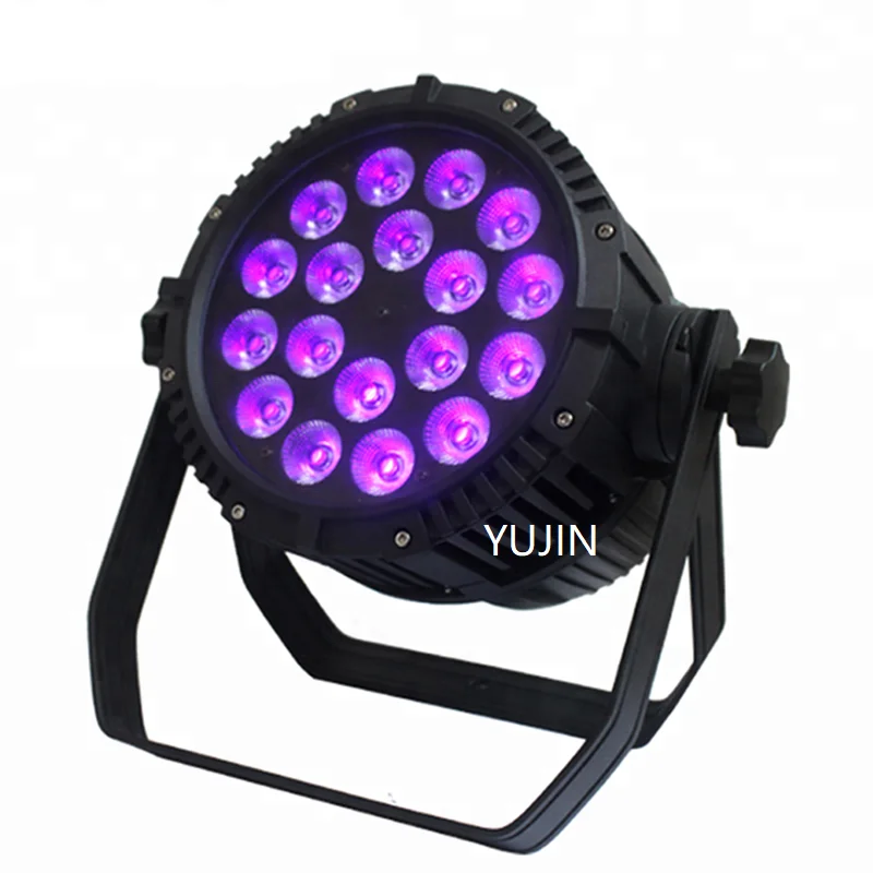 8 шт./партия Dmx512 Ip65 Водонепроницаемый 18*18 Вт rgbwa УФ сценический DJ Светодиодный