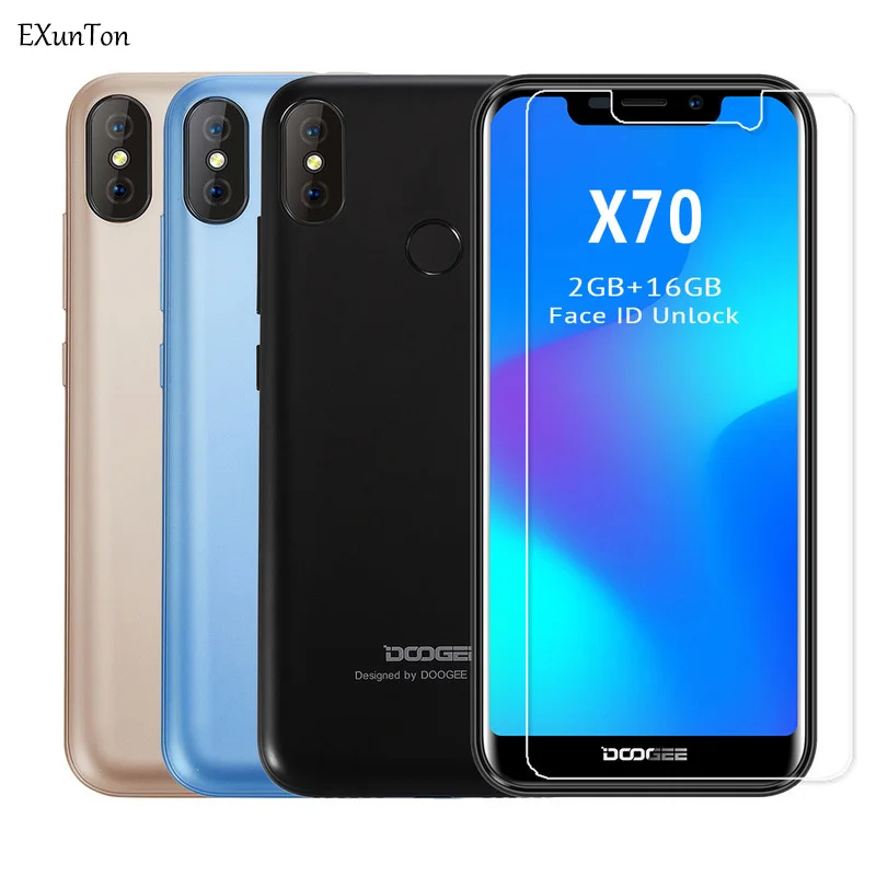 2 шт. прозрачное закаленное стекло Для Doogee X80 X70 2.5D X80|Защитные стёкла и плёнки для