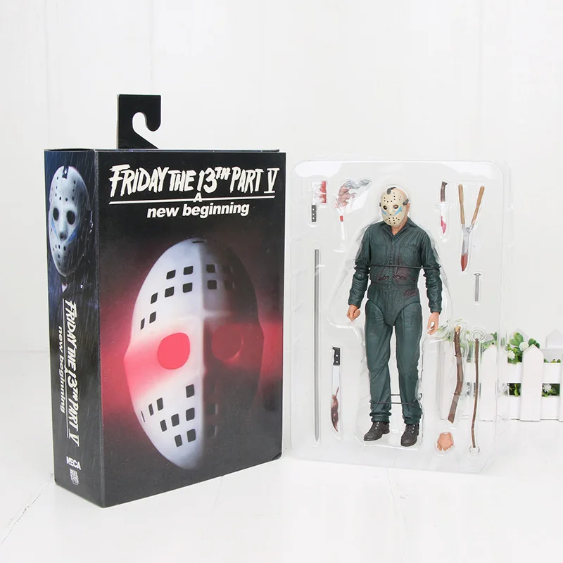 Бургундия NECA 3D Friday figure 13th Freddy vs Jason Voorhees фигурка ПВХ фильм ужасов коллекционные вещи модель игрушки - Цвет: Бургундия