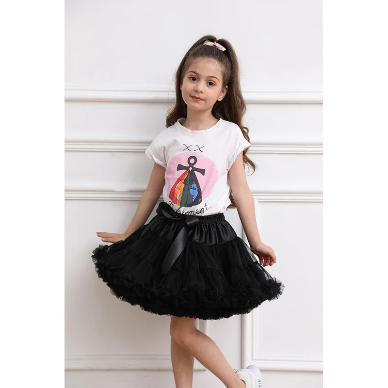 

Rlyaeiz Baby Girl Skirts Princess Tulle Dance Skirts Tutu Skirt Ballerina Pettiskirt Fluffy Children Ballet Skirts For Party