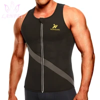 lanfei mens body shaper sauna vest hot neoprene sweat slimming compression tops workout gym weight loss waist trainer shapewear