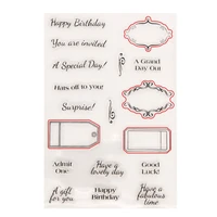 happy birthday transparent silicone stamp diy scrapbooking rubber coloring embossed diary decoration template reusable 13 520cm