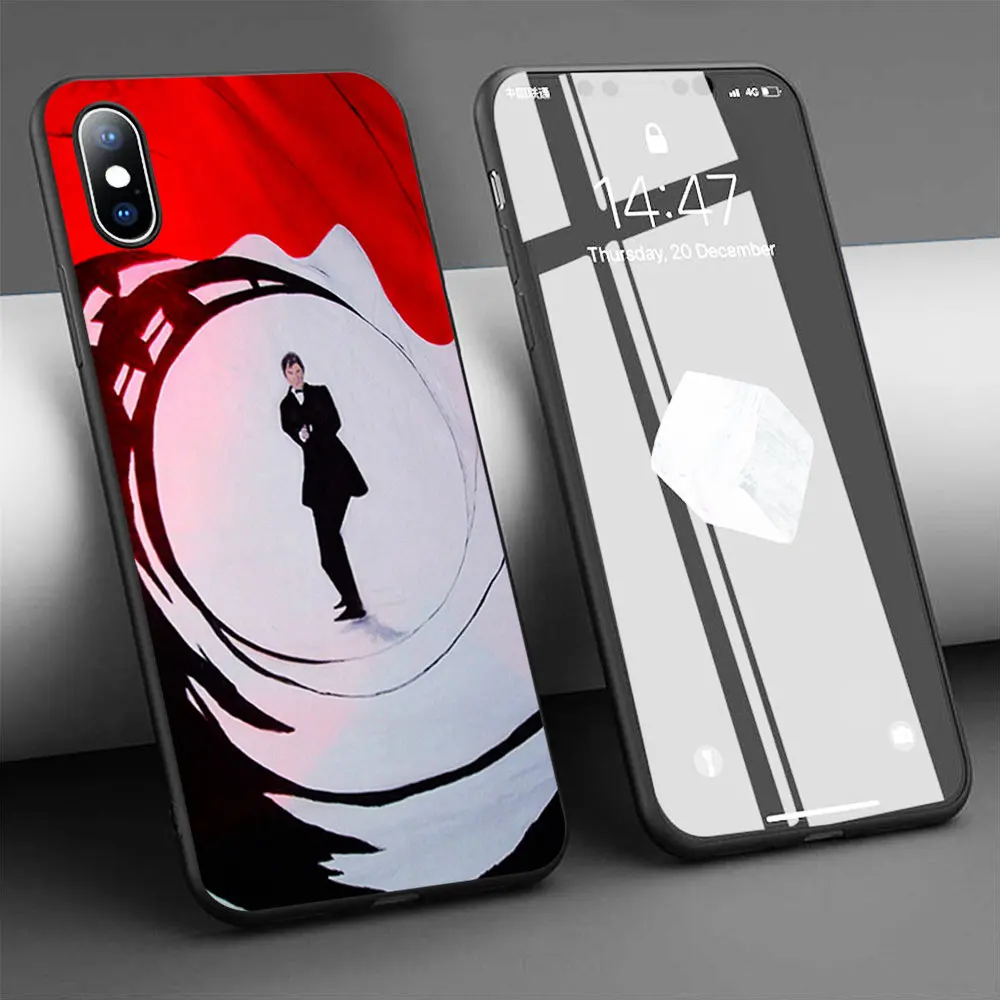 Мягкий силиконовый чехол Coque James Bond для iPhone 11 Pro Max X 5S 6 6S XR XS 7 8 Plus телефона |