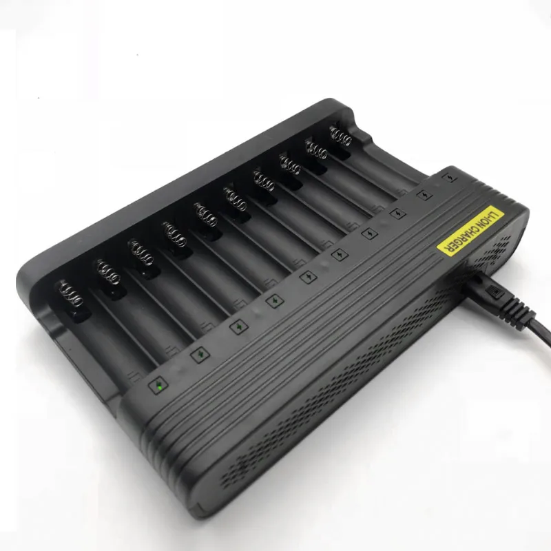 phomax 10 slot 4 2v led smart display light fast charge eu imr li ion 18650 17650 22650 rechargeable battery charger free global shipping