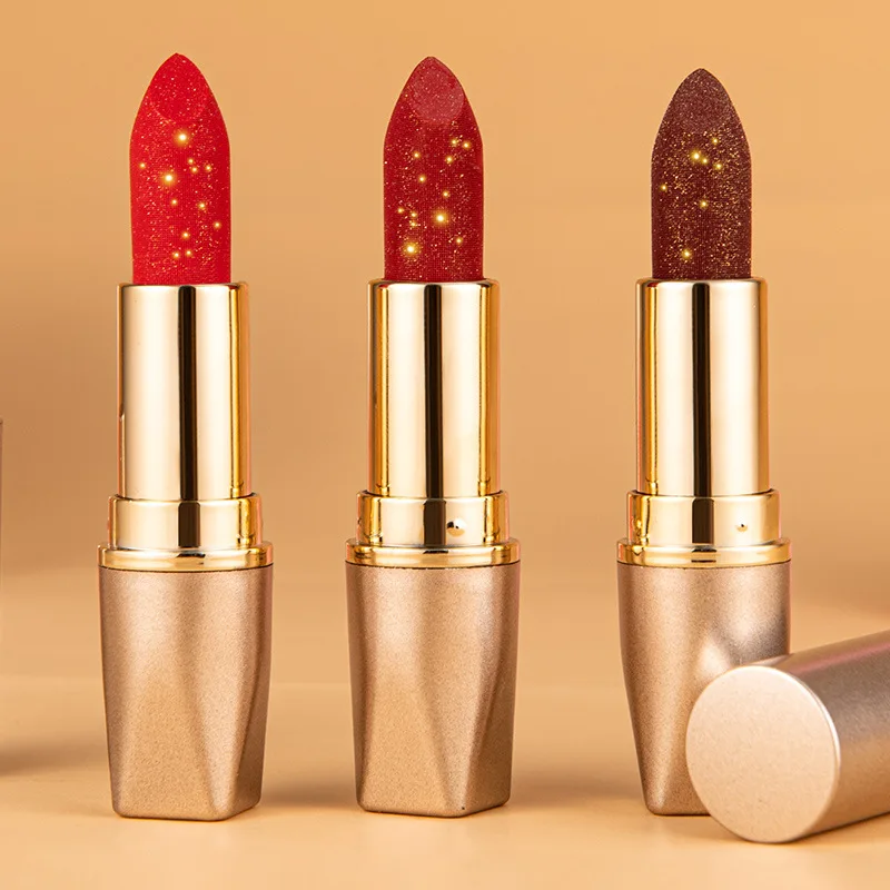 

Mousse Lipstick Moisturizing Fine Glitter Lip Balm Lip Glaze Easy Makeup Waterproof Moisturizing Sexy Lip Makeup Cosmetics
