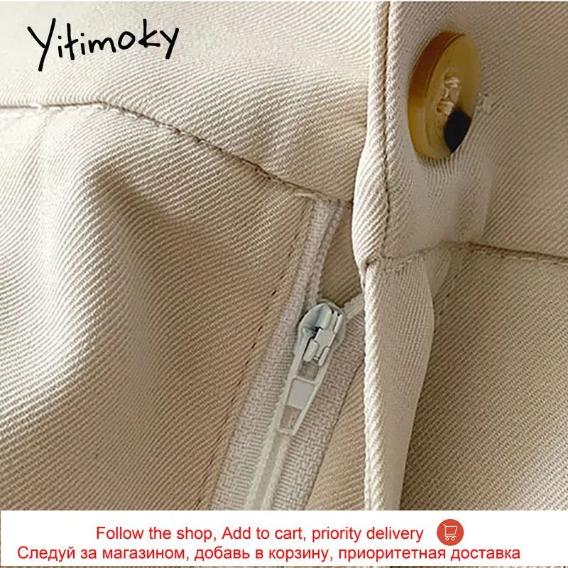 

Yitimoky Denim Shorts Women 2021 Summer Wide Leg Jeans Clothing High Waist Button Zipper Pockets Loose Casual Fashion Clothing
