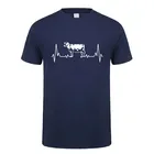 Мужская хлопковая футболка с коротким рукавом Heartbeat Of Cow, JL-090