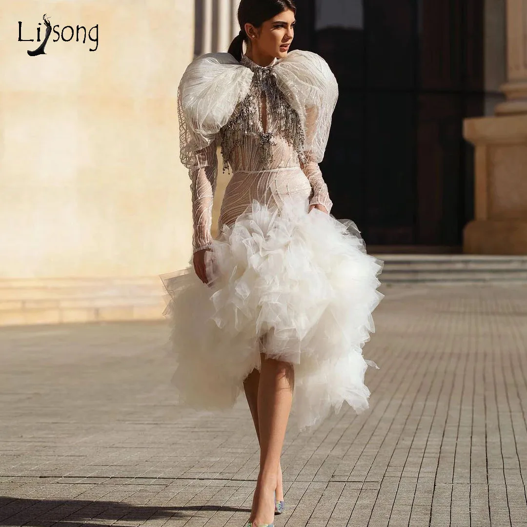 Шикарные белые короткие платья для выпускного вечера 2022 кружевные бахромы