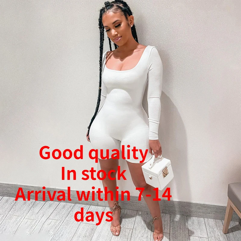 

2021 summer new women's solid color slim back sports fitness jumpsuit playsuit sexy romper jumpsuits for women